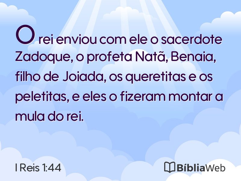 I Reis 1:44 em imagem para compartilhar
