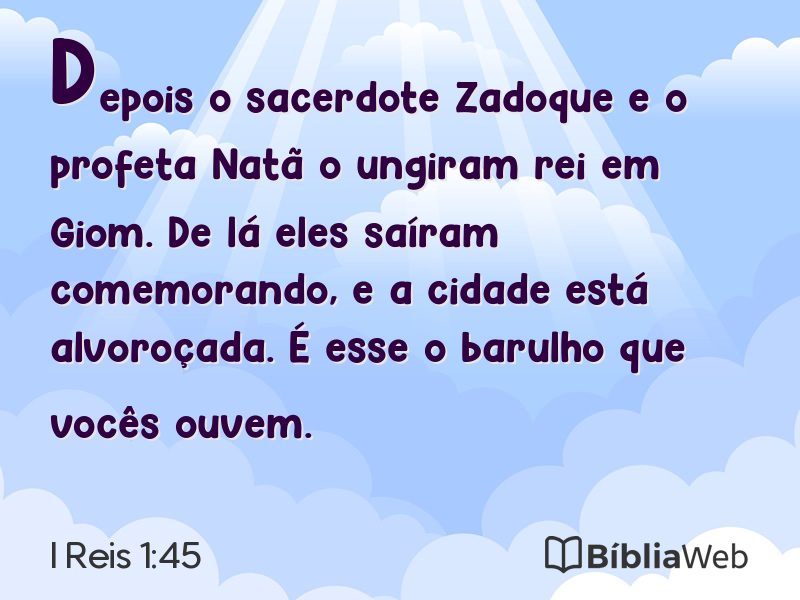 I Reis 1:45 em imagem para compartilhar