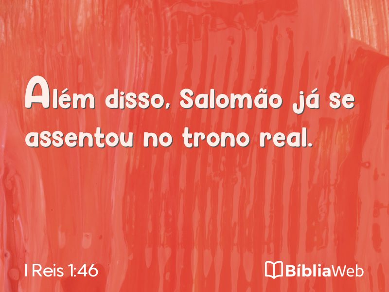 I Reis 1:46 em imagem para compartilhar