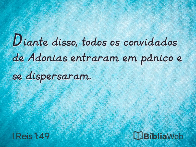 I Reis 1:49 em imagem para compartilhar