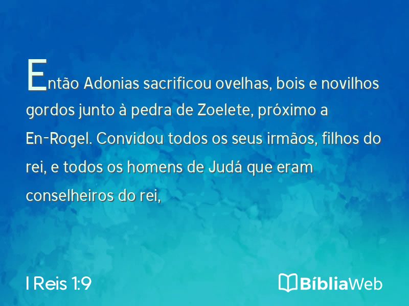 I Reis 1:9 em imagem para compartilhar