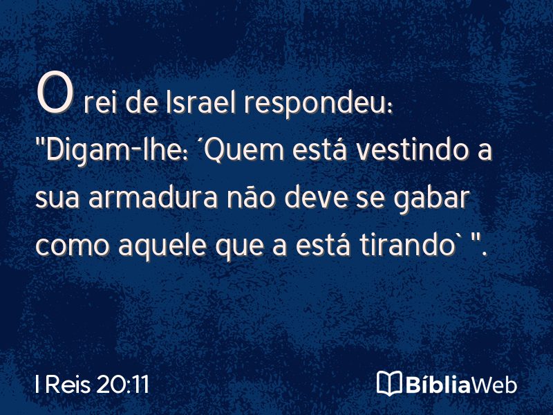 I Reis 20:11 em imagem para compartilhar