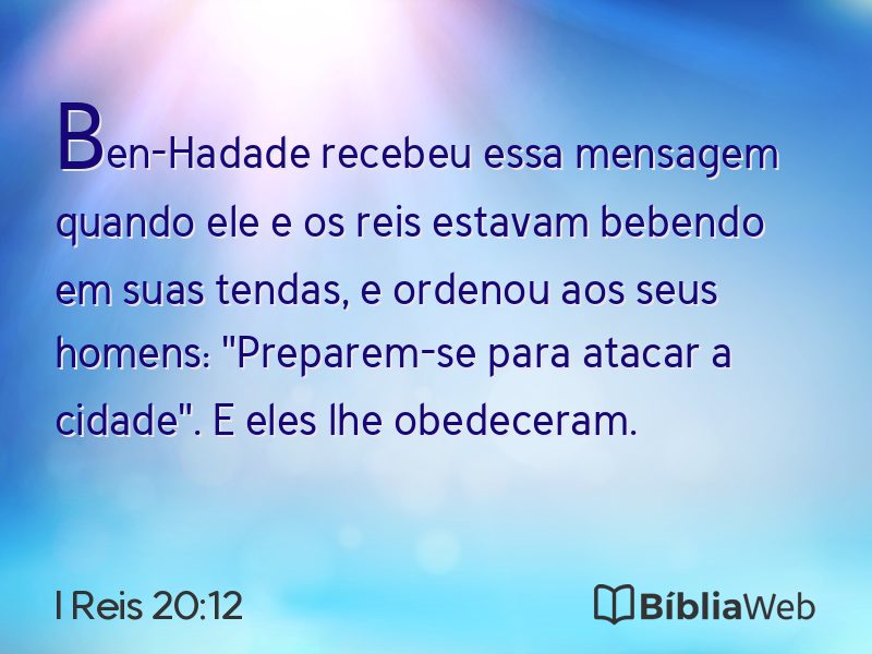 I Reis 20:12 em imagem para compartilhar