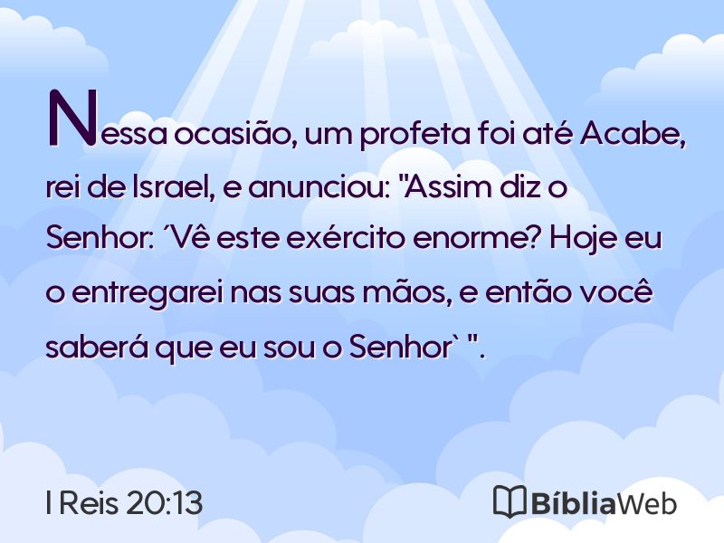 I Reis 20:13 em imagem para compartilhar