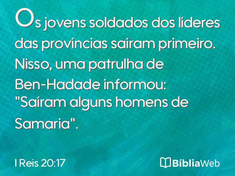 I Reis 20:17 em imagem para compartilhar