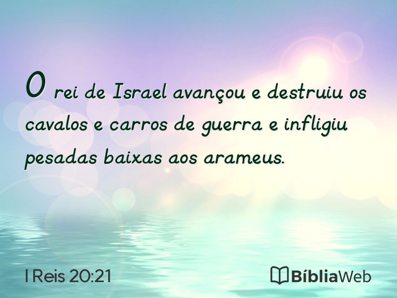 I Reis 20:21 em imagem para compartilhar