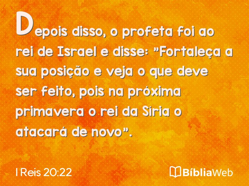 I Reis 20:22 em imagem para compartilhar