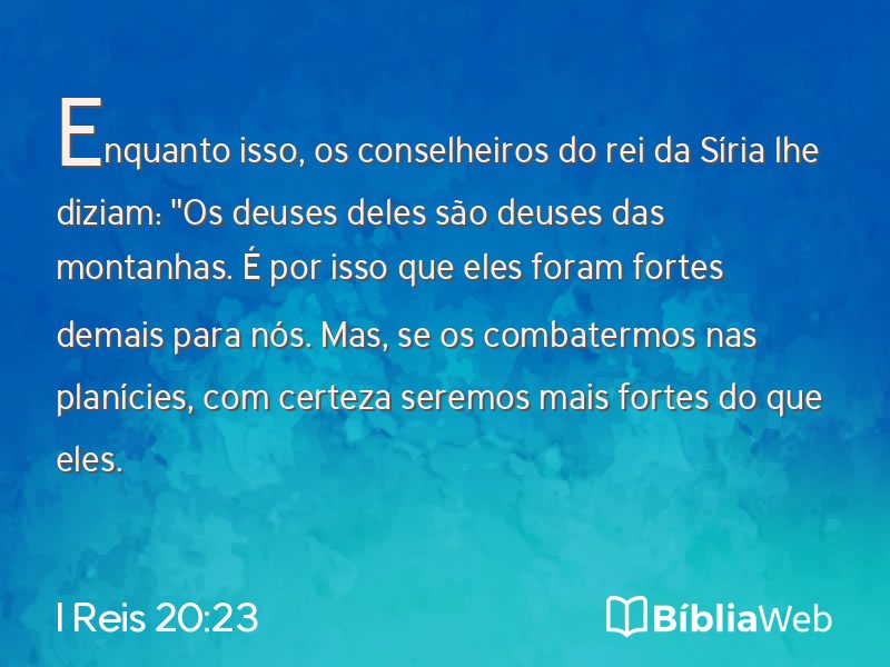 I Reis 20:23 em imagem para compartilhar