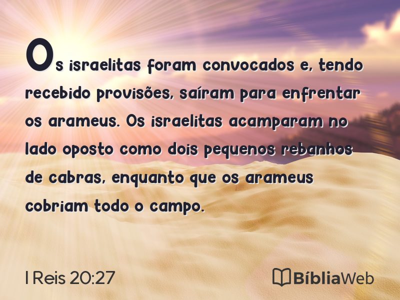 I Reis 20:27 em imagem para compartilhar