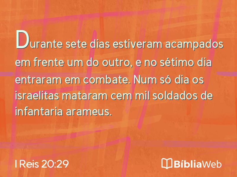 I Reis 20:29 em imagem para compartilhar