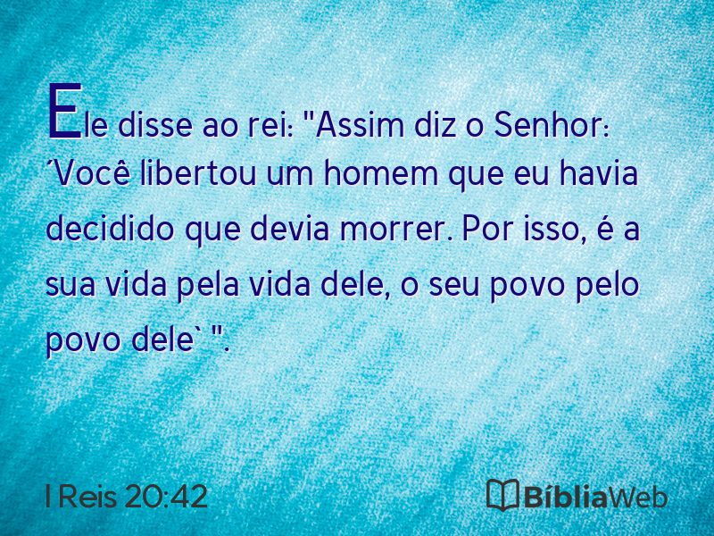 I Reis 20:42 em imagem para compartilhar
