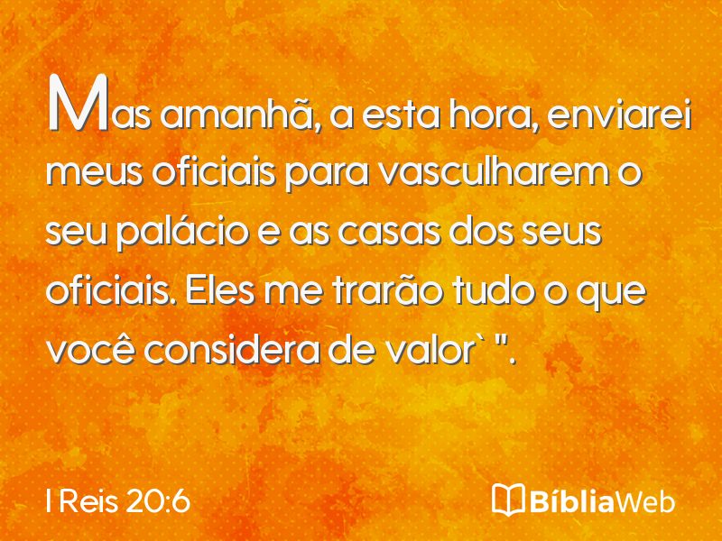 I Reis 20:6 em imagem para compartilhar