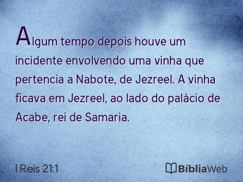 I Reis 21:1 em imagem para compartilhar