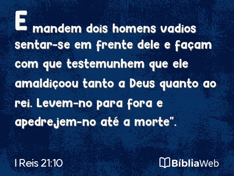I Reis 21:10 em imagem para compartilhar