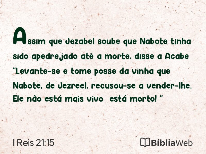 I Reis 21:15 em imagem para compartilhar