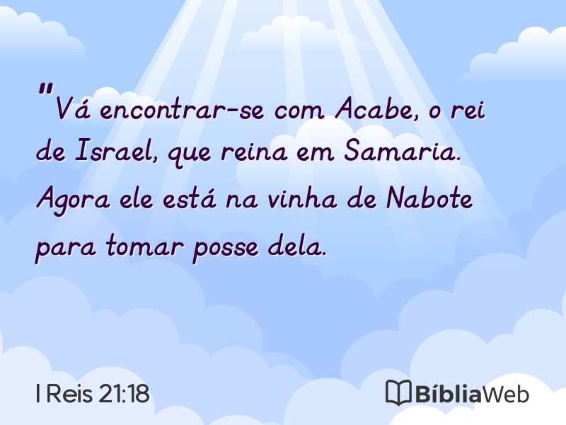 I Reis 21:18 em imagem para compartilhar
