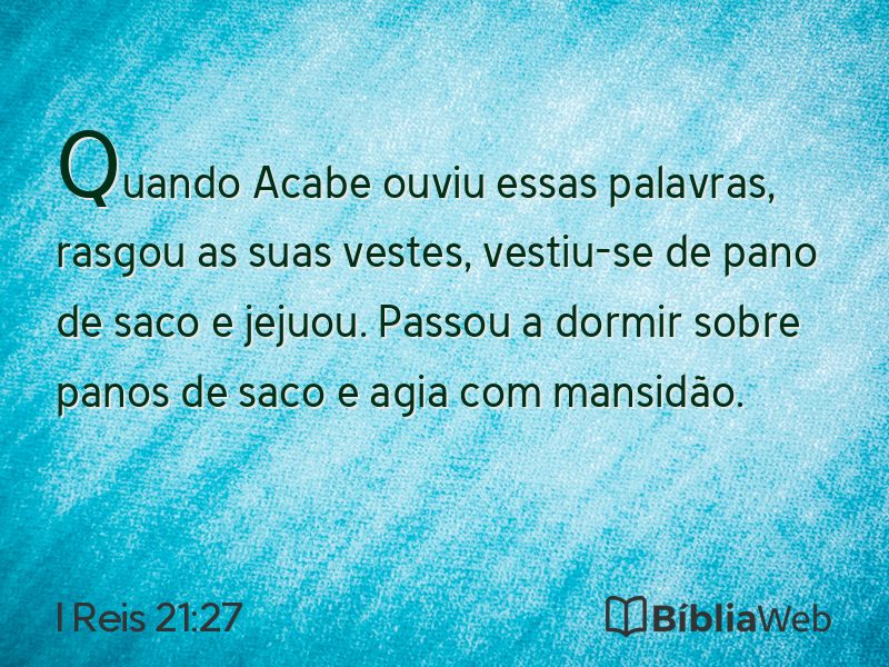 I Reis 21:27 em imagem para compartilhar