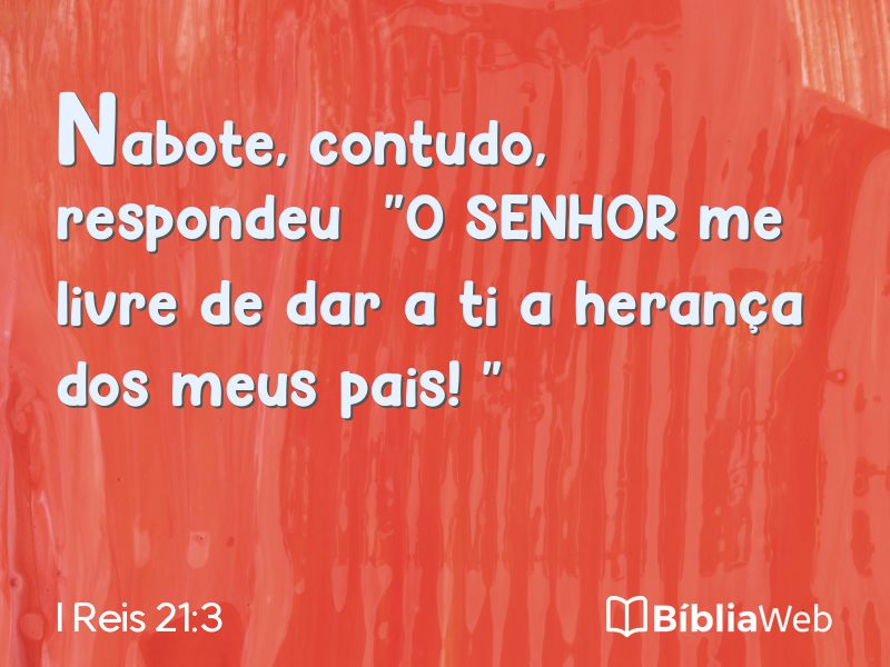 I Reis 21:3 em imagem para compartilhar