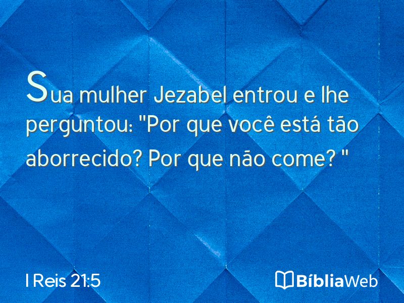 I Reis 21:5 em imagem para compartilhar