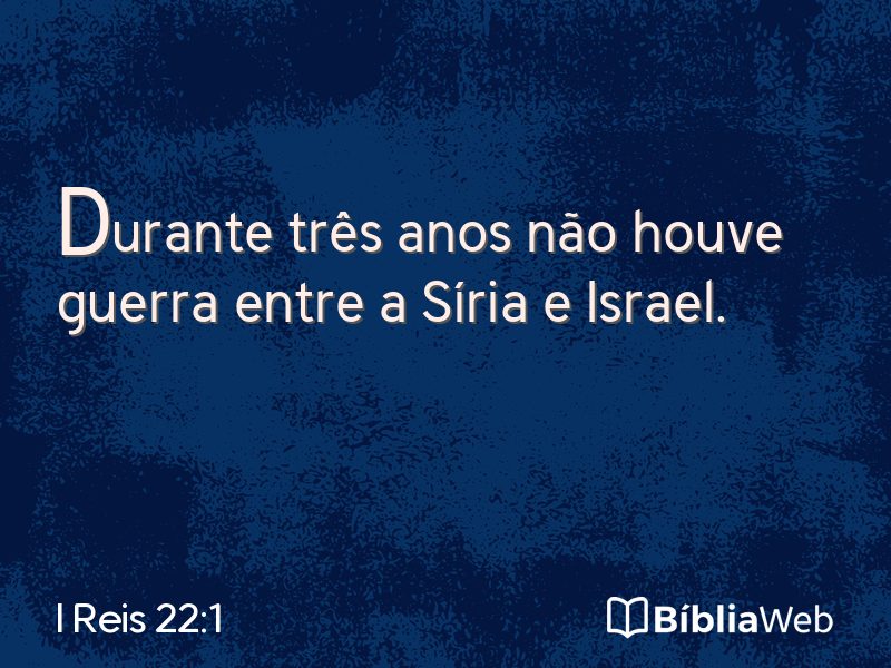 I Reis 22:1 em imagem para compartilhar