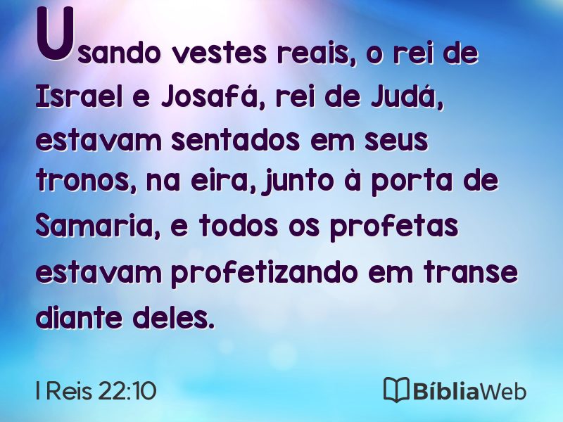 I Reis 22:10 em imagem para compartilhar