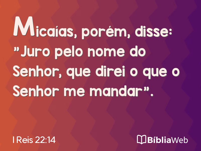 I Reis 22:14 em imagem para compartilhar
