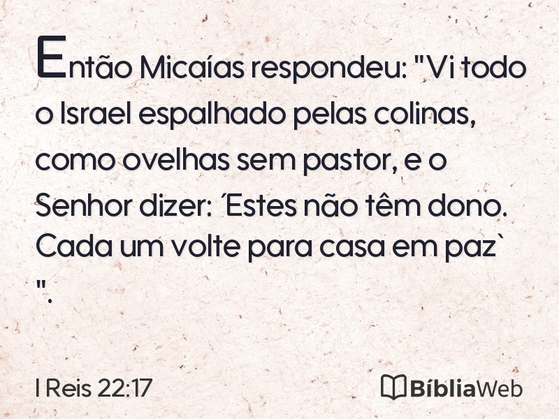 I Reis 22:17 em imagem para compartilhar
