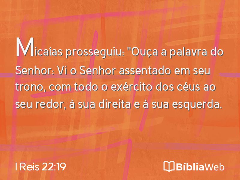 I Reis 22:19 em imagem para compartilhar
