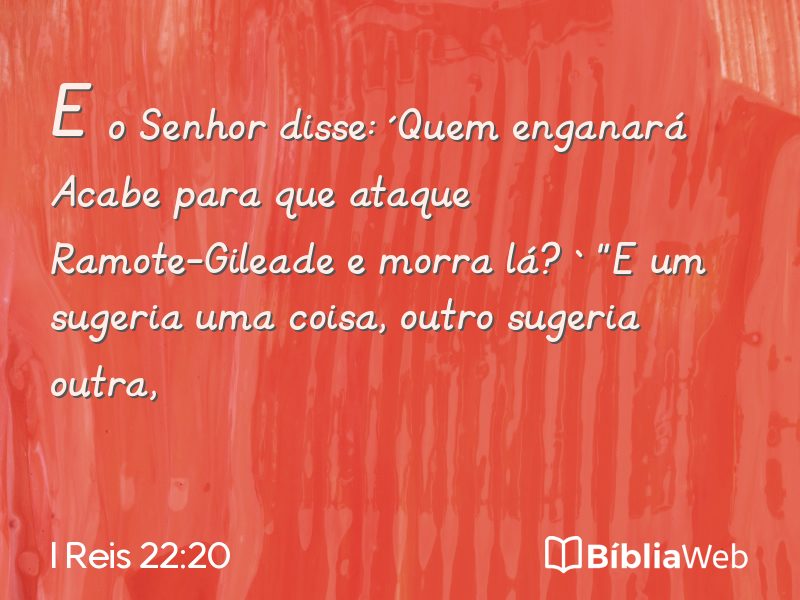 I Reis 22:20 em imagem para compartilhar