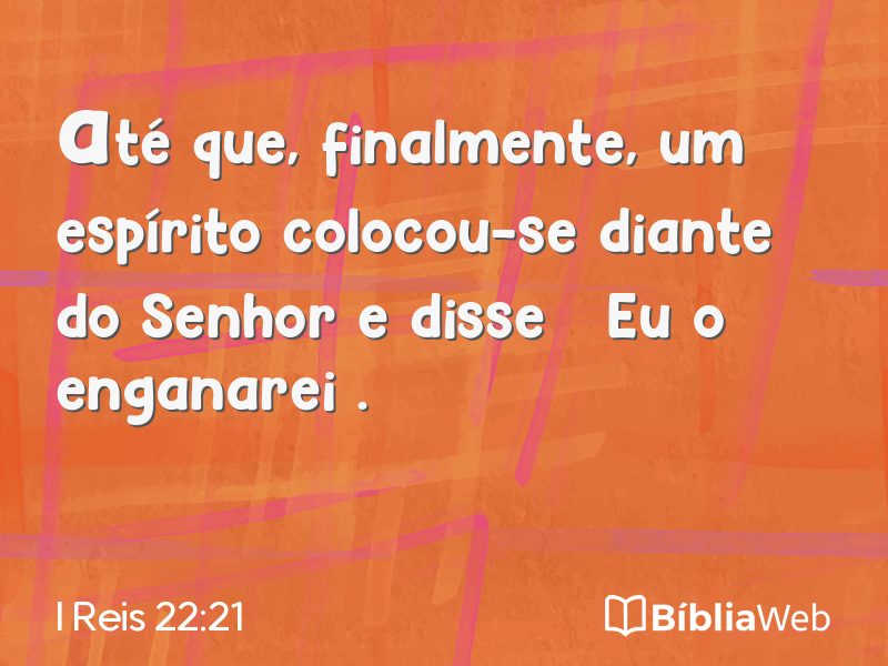 I Reis 22:21 em imagem para compartilhar
