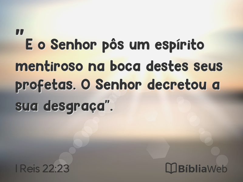 I Reis 22:23 em imagem para compartilhar