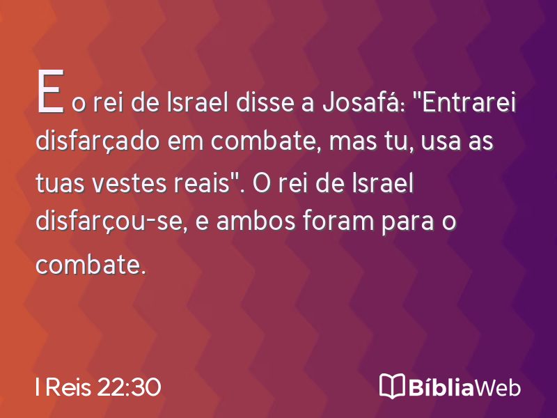 I Reis 22:30 em imagem para compartilhar