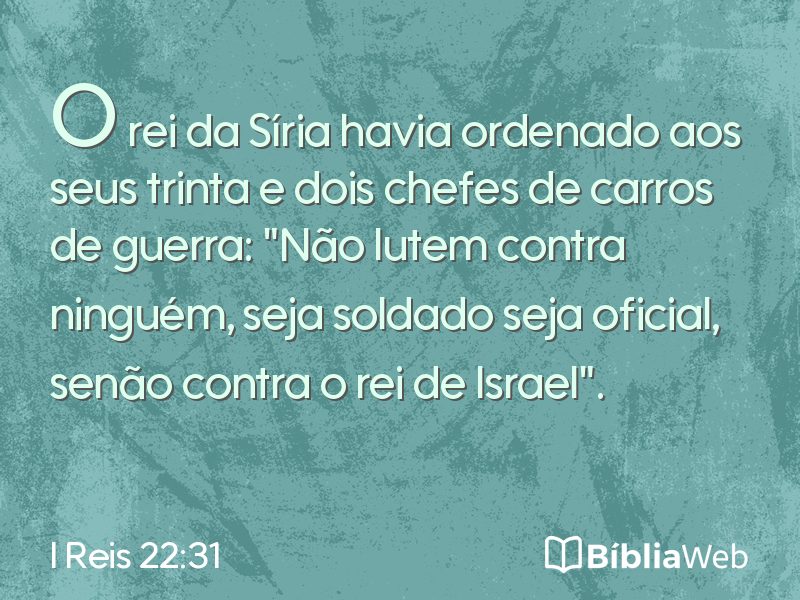 I Reis 22:31 em imagem para compartilhar