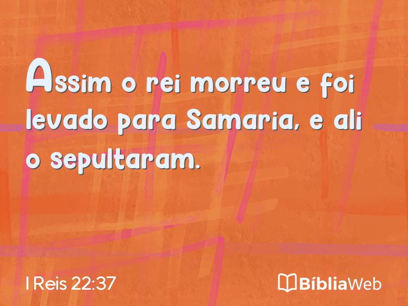 I Reis 22:37 em imagem para compartilhar