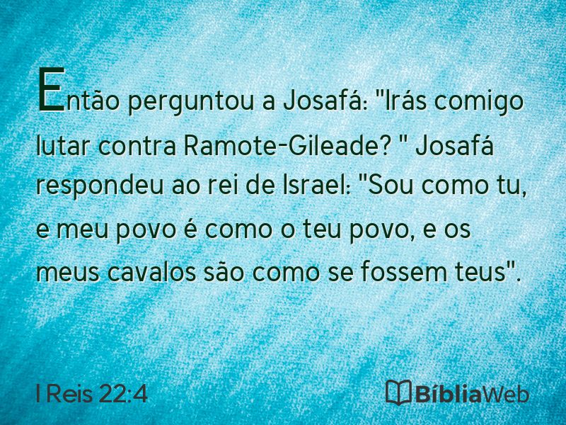 I Reis 22:4 em imagem para compartilhar