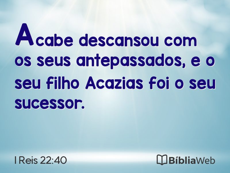 I Reis 22:40 em imagem para compartilhar
