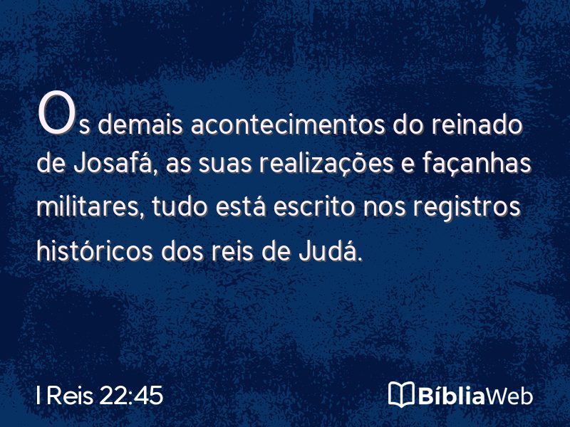 I Reis 22:45 em imagem para compartilhar
