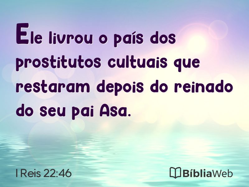 I Reis 22:46 em imagem para compartilhar