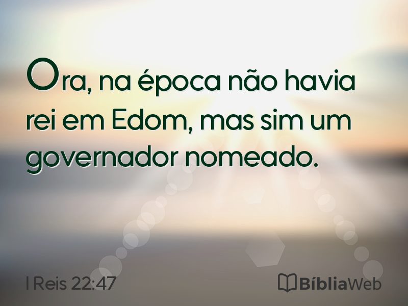 I Reis 22:47 em imagem para compartilhar