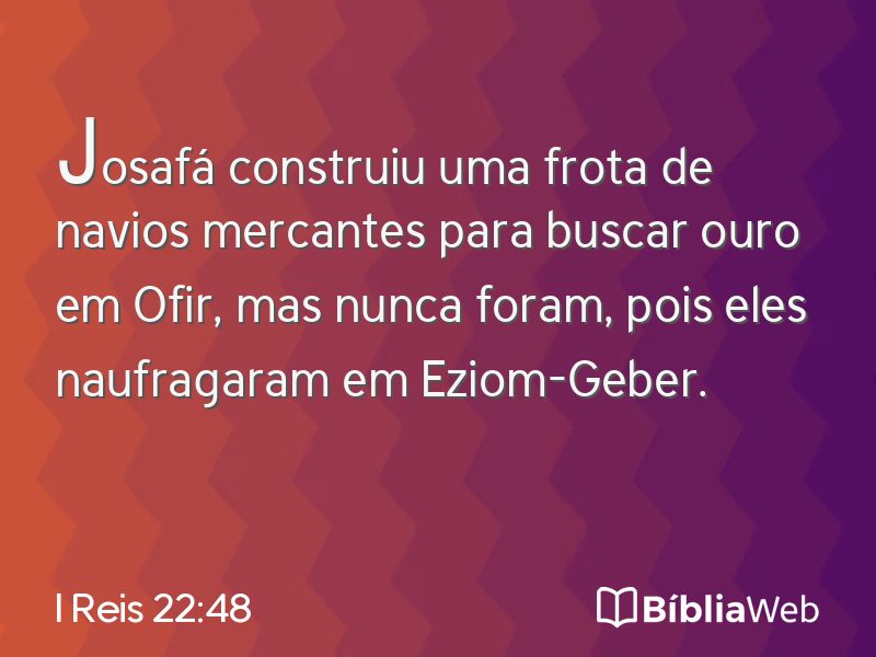I Reis 22:48 em imagem para compartilhar