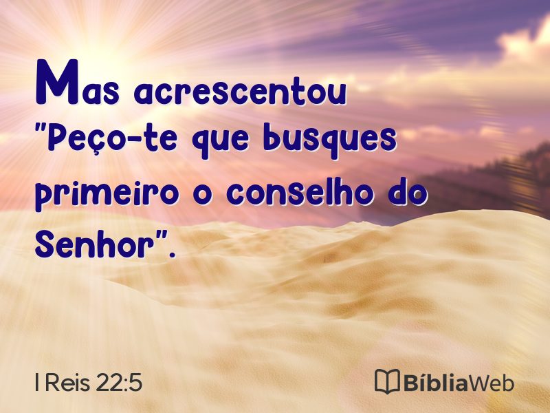 I Reis 22:5 em imagem para compartilhar
