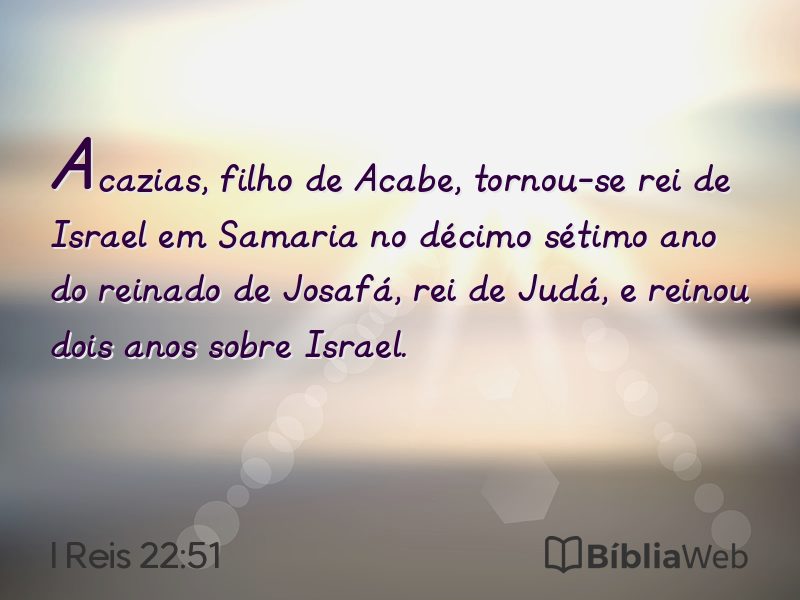 I Reis 22:51 em imagem para compartilhar
