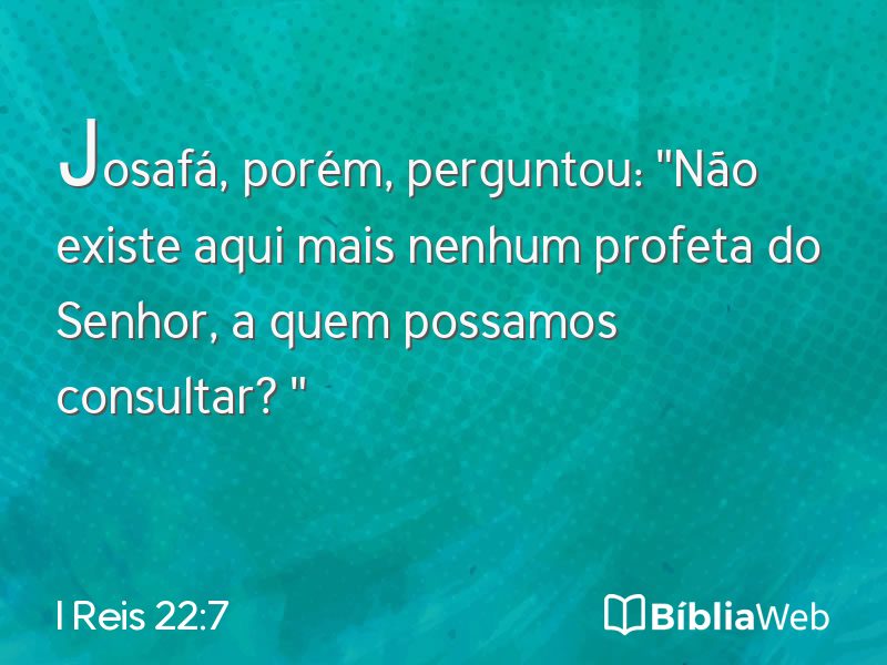 I Reis 22:7 em imagem para compartilhar