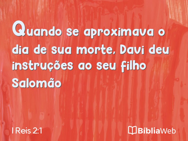 I Reis 2:1 em imagem para compartilhar