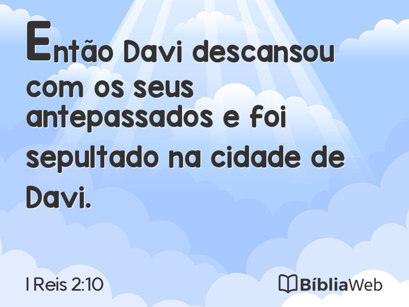 I Reis 2:10 em imagem para compartilhar