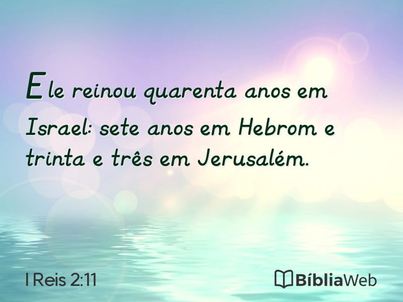 I Reis 2:11 em imagem para compartilhar