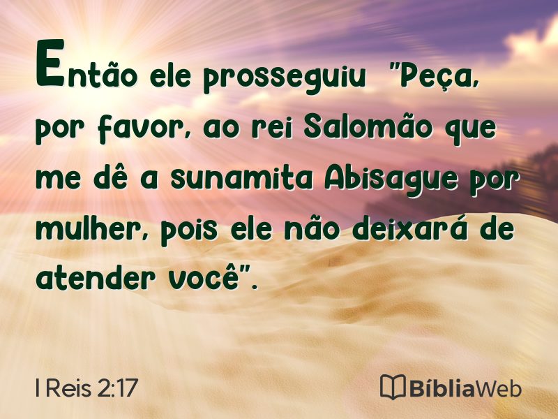 I Reis 2:17 em imagem para compartilhar