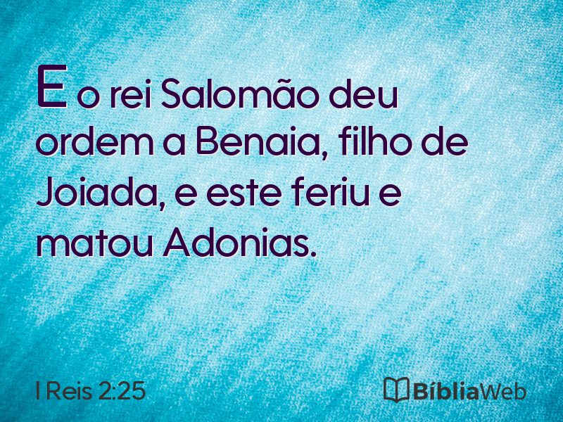 I Reis 2:25 em imagem para compartilhar