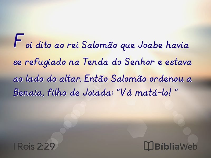 I Reis 2:29 em imagem para compartilhar