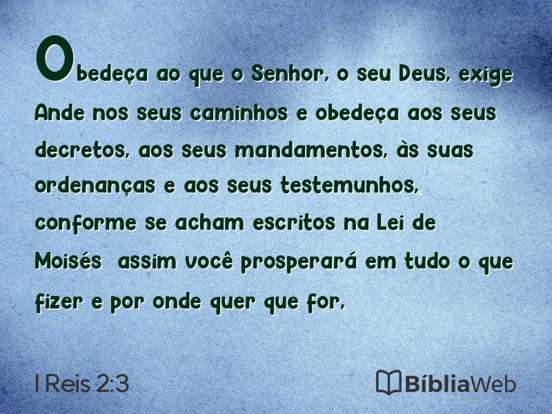 I Reis 2:3 em imagem para compartilhar